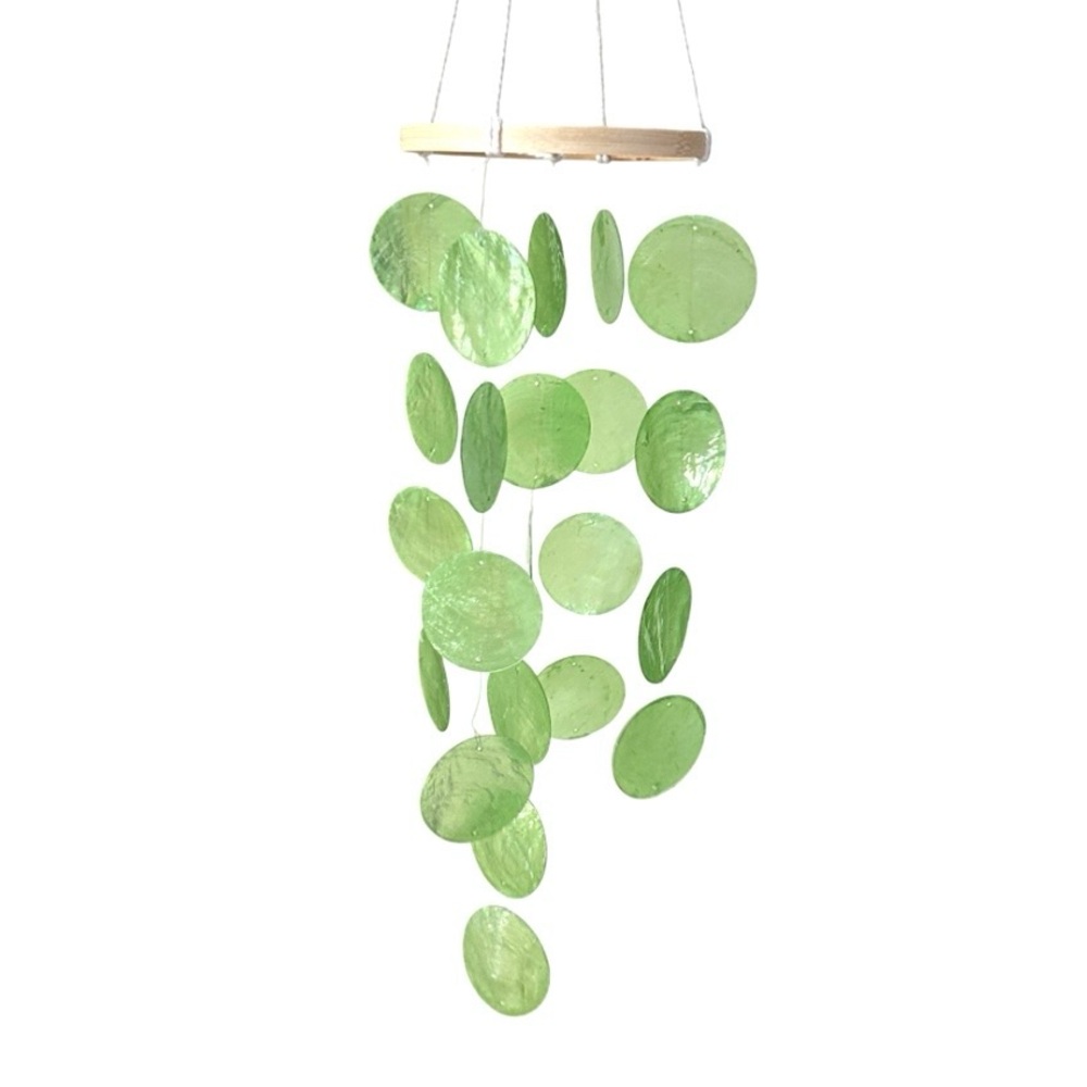Natural Shell Green Hanging Suncatcher Wind Chime - Picture 3 of 4